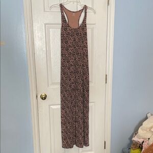 H&M Pink and Black Maxi Dress